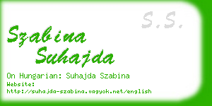 szabina suhajda business card